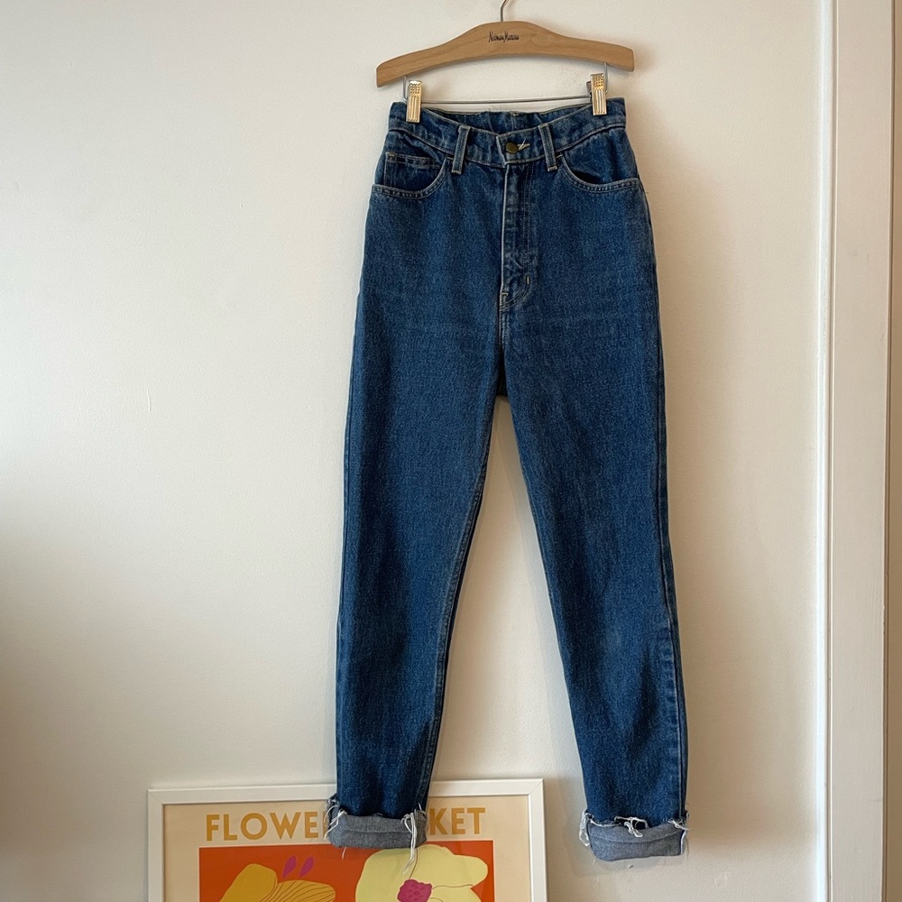 American apparel high waisted denim jean